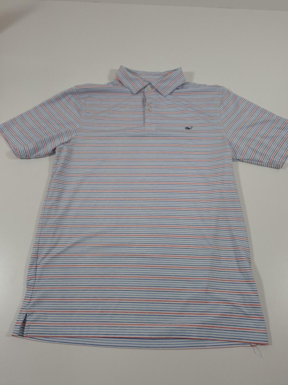 Vineyard Vines Performance Polo Shirt Mens Small Striped Golf Stretch Jersey